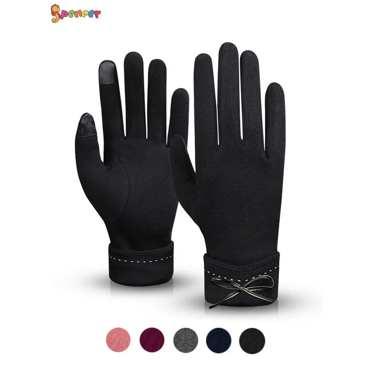 Spencer Women's Winter Gloves Touchscreen Texting Fleece Lined Warm Glove Elastic Cuff Windproof ... | Walmart (US)