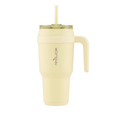 Reduce 40oz Cold1 Vacuum Insulated Stainless Steel Straw Tumbler Mug Light Yellow: Dishwasher-Saf... | Target