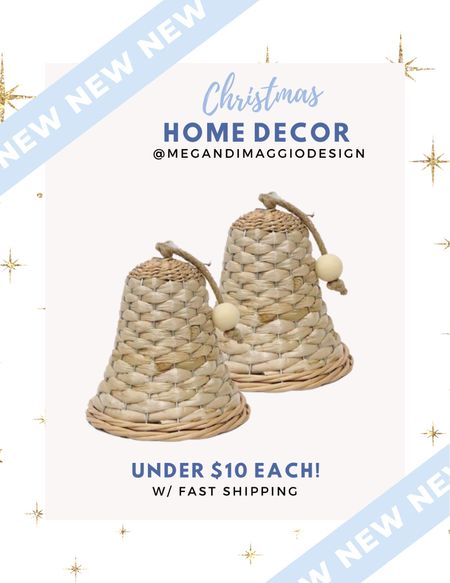 Wow!! Amazing new Christmas wicker bell find!! 😍🙌🏻🏃🏼‍♀️ these are an amazing size and are super similar to the $60 McGee & Co version (and Amazon version!) but are under $10 each!! I just ordered 2 this morning and they’re being delivered TODAY!! 🤩 

These will go so fast!! Just add pretty ribbon to the top and I’ll share how I decorate them when they come!! 🎄✨🔔

#LTKfindsunder50 #LTKHoliday #LTKhome