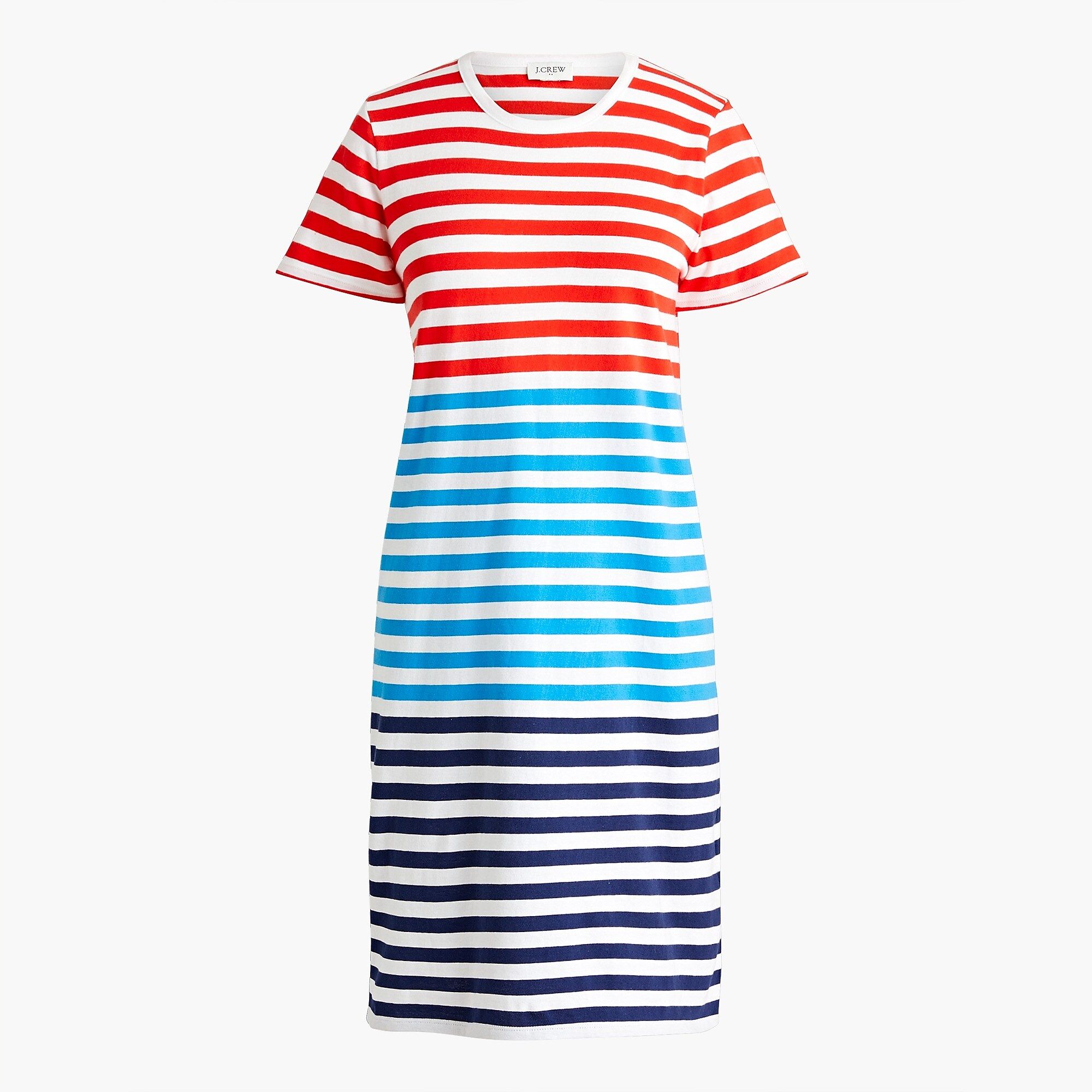 Short-sleeve mixed-stripe T-shirt dress | J.Crew Factory