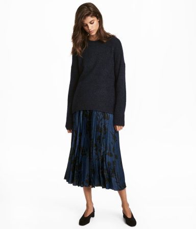 H&M Pleated Satin Skirt $49.99 | H&M (US)