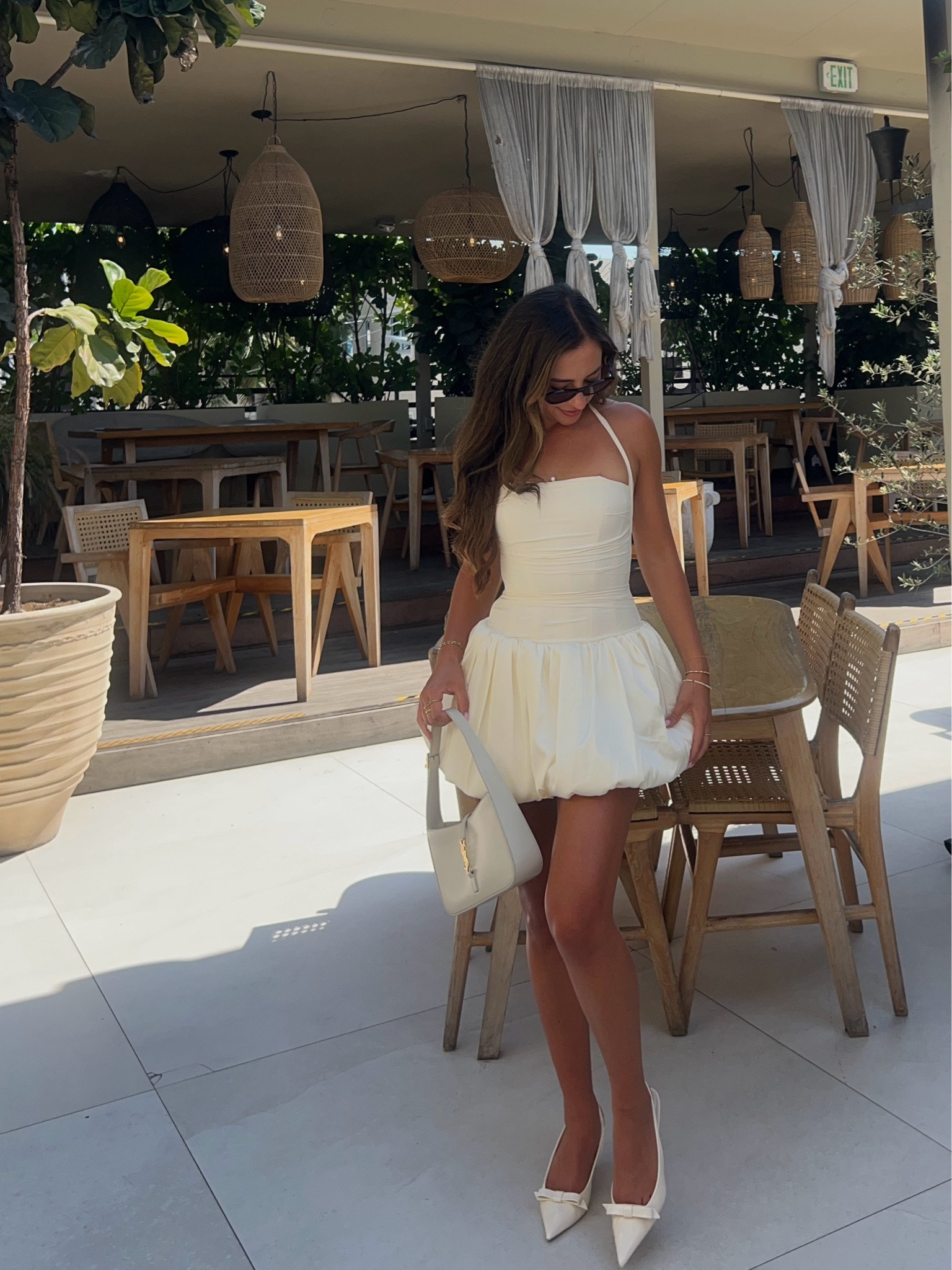 girly girl era 🕊️🤍 

white corset bubble dress is from oh Polly, bag is YSL, cat eye sunglasses are from prada, and my white bow slingback heels are from Zara! I have linked 3 similar heels at different price points 🤍

I am wearing a size US 2 in the dress 

#LTKSeasonal #LTKStyleTip