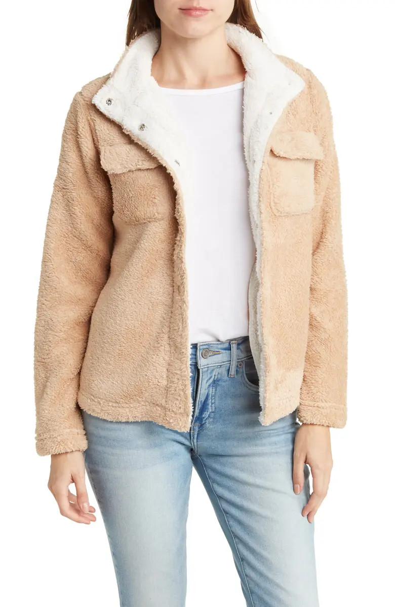 Olivia Sky Faux Shearling Fleece Shacket | Nordstromrack | Nordstrom Rack