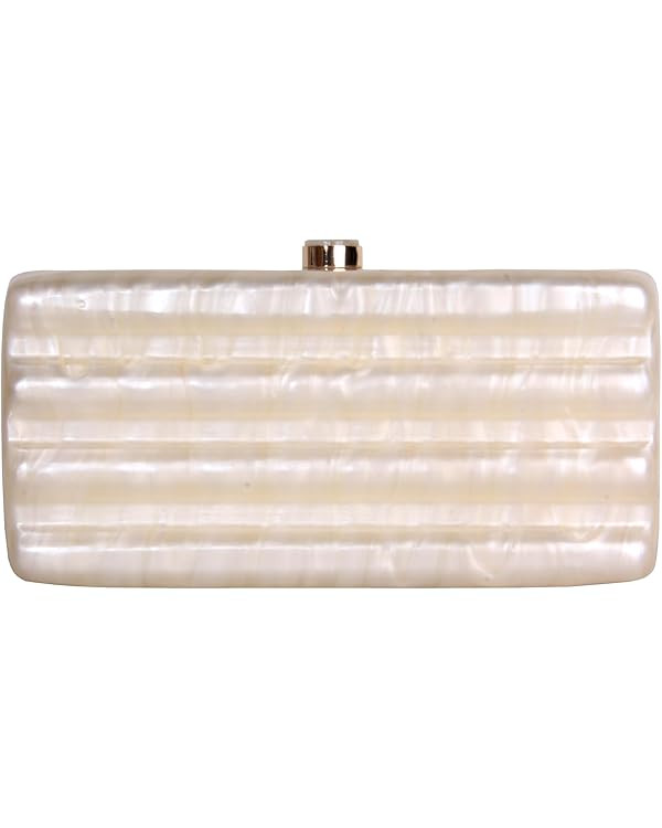 Women Acrylic Clutch Purse Marbled Evening Shoulder Bag for Wedding Cocktail Party Prom | Amazon (US)