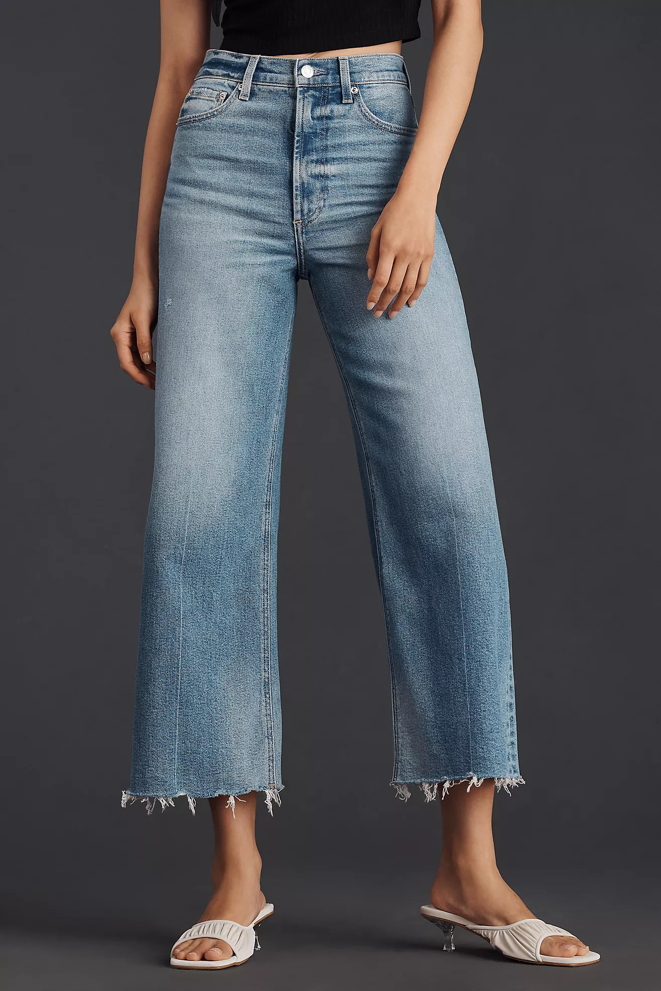 Pistola Lana High-Rise Crop Flare Jeans | Anthropologie (US)