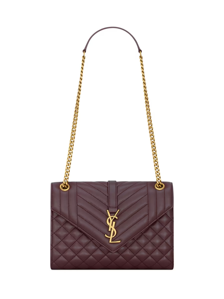 Saint Laurent Envelope Medium Chain Bag in Mix Matelassé | Saks Fifth Avenue | Saks Fifth Avenue