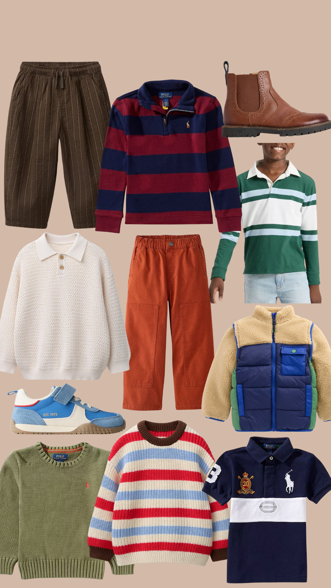 Boys’ winter favorites 🤎 Cozy knits, classic stripes, and everyday layers made for cold-weather play. Timeless pieces they’ll wear on repeat. 

 #LTKootd #LTKSeasonal #LTKKids