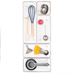 iDESIGN Linus Deep Drawer Organizer Clear | The Container Store