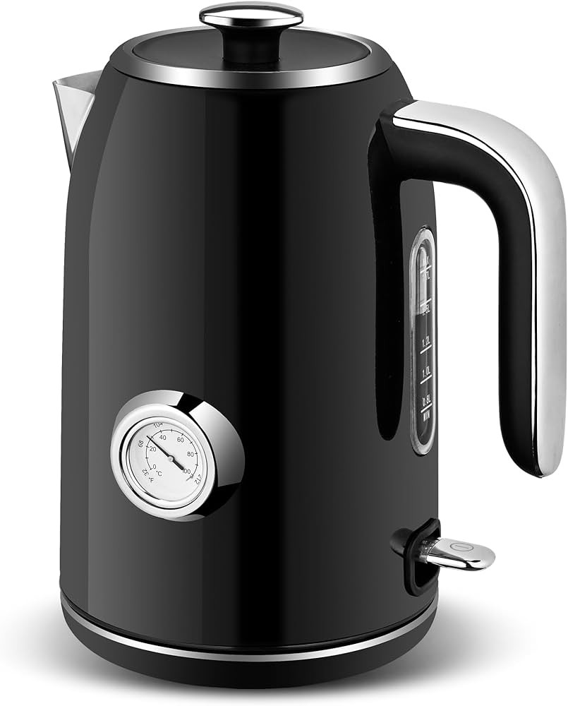 SULIVES Electric Kettle, 1.7L Stainless Steel Tea Kettle with Temperature Gauge, 1500W Water Boil... | Amazon (US)
