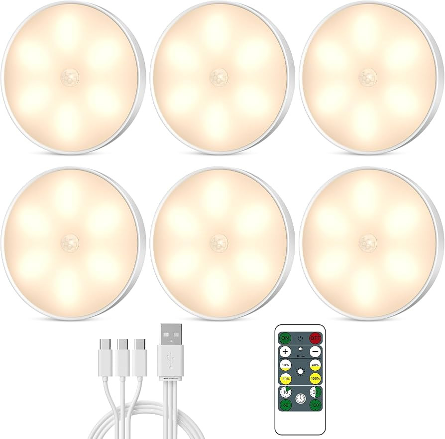 Under Cabinet Lighting with Remote, Motion Sensor Step Lights | Amazon (UK)
