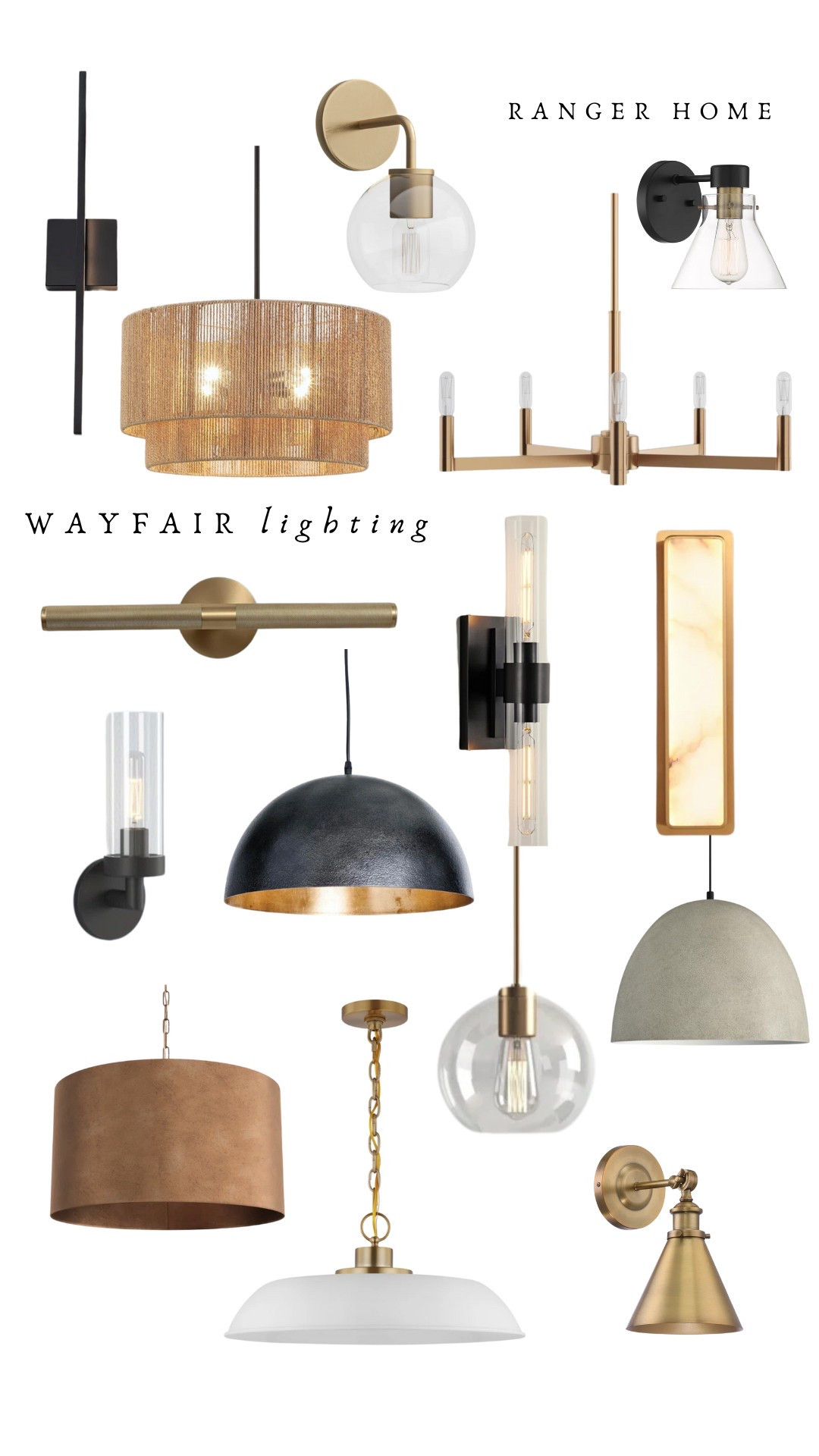 pendants, chandeliers, sconces & picture lights all from Wayfair 🖤

#LTKHome #LTKSaleAlert