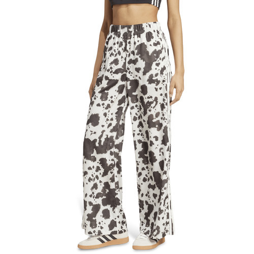 adidas Womens adidas Cow Print Wide Leg Satin Pants - Womens Off White/Brown Size S | Foot Locker (US)