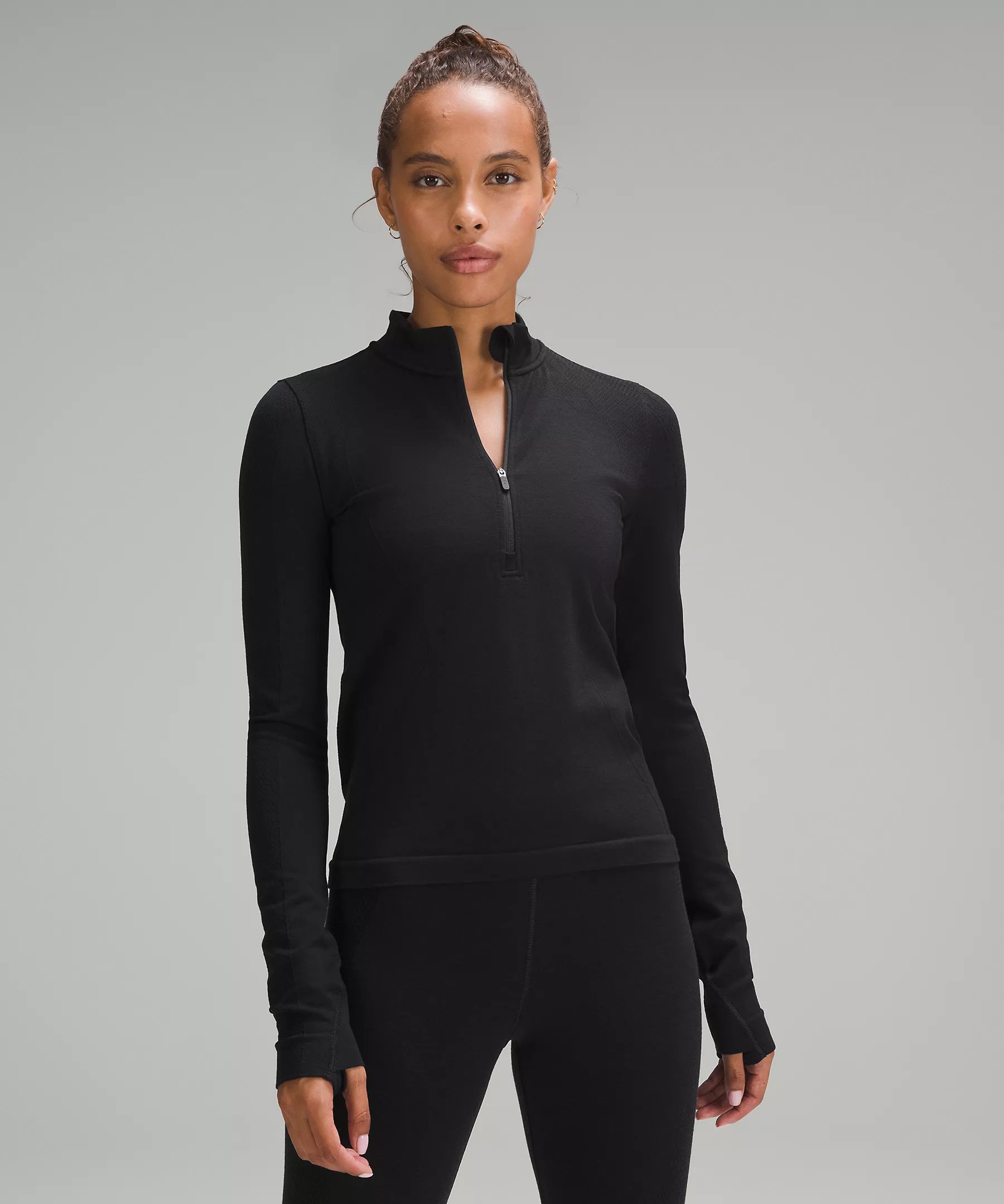 Merino Wool-Blend Base Layer Half Zip | Women's Long Sleeve Shirts | lululemon | Lululemon (US)