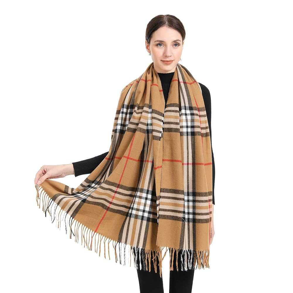 Women Winter Scarf Warm Soft Cashmere Feel Giant Shawl Wrap Stole | Amazon (US)