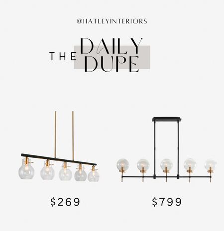 today’s daily dupe! 

globe pendant lighting, linear chandelier, dining room pendant light, dining room chandelier, pottery barn dupe, lighting dupe, designer look for less 

#LTKhome