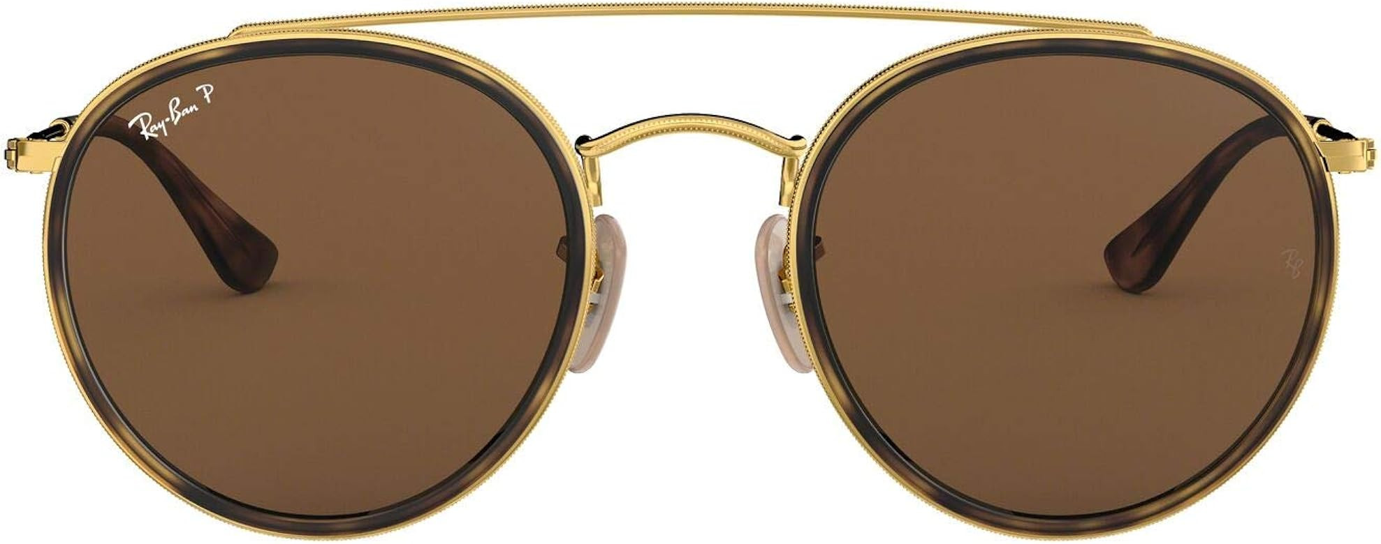Ray-Ban Women's Rb3647n Double Bridge Round Sunglasses | Amazon (US)