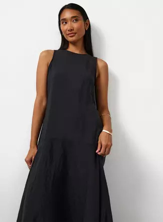 Buy Black Sandwash Sleeveless Midi Dress 20 | Midaxi dresses | Tu | Tu Clothing