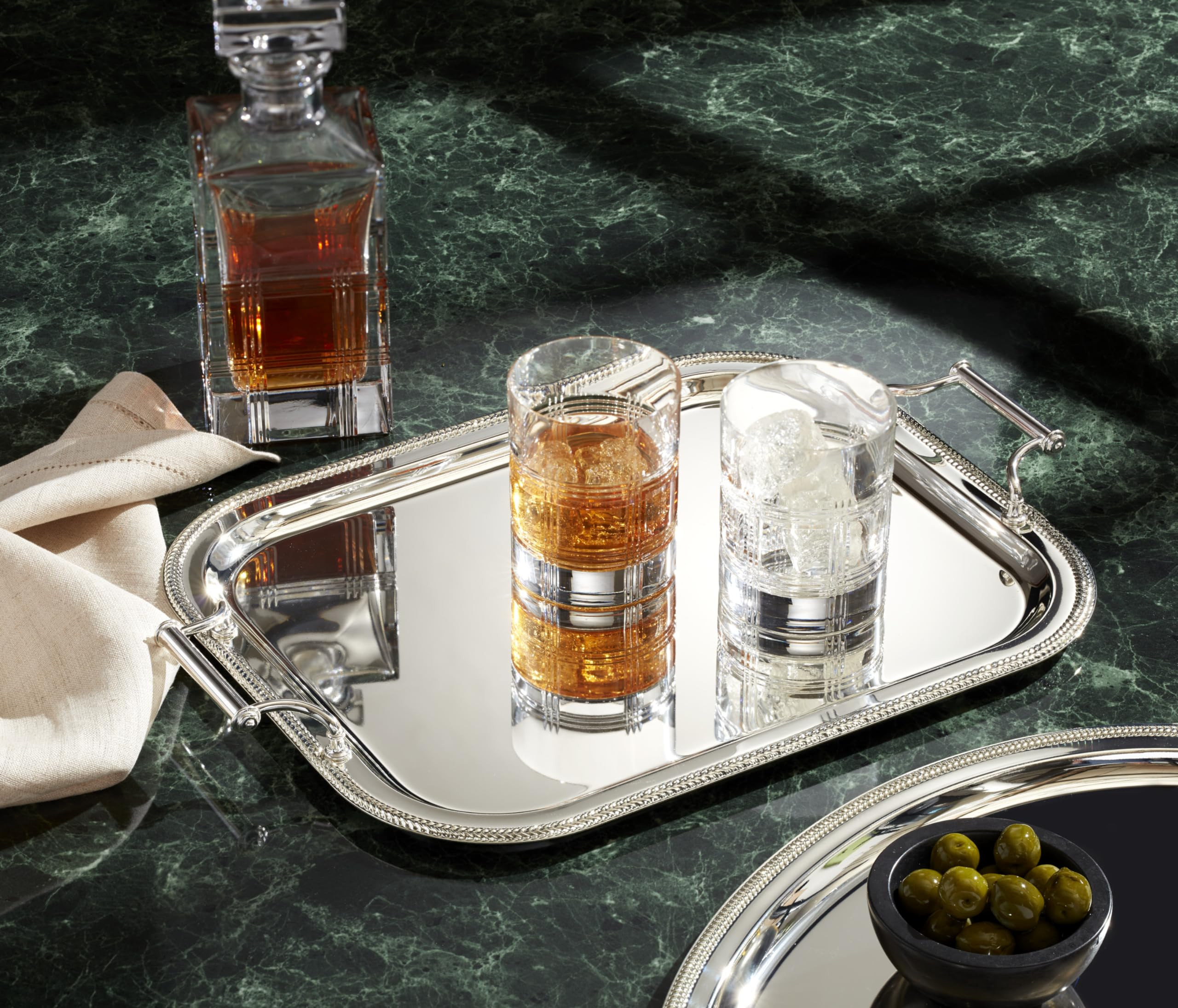 Reed And Barton 896102 Rectangle Silverplate Tray With Handles | Amazon (US)