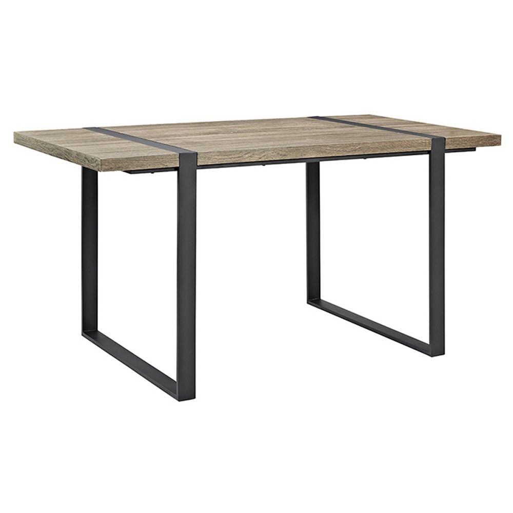 Urban Blend Metal and Wood Rectangle Dining Table Driftwood - Saracina Home | Target