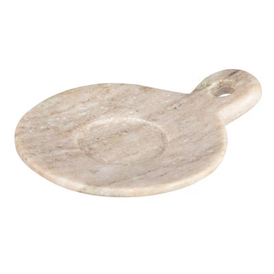 Storied Home Hand-Carved Marble Dish with Handle, Beige | Target