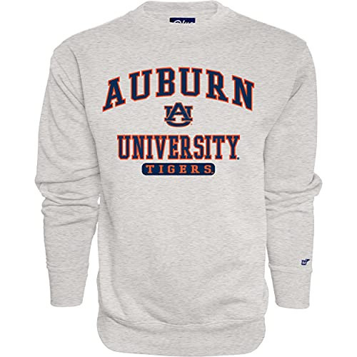 Blue 84 Men's Auburn Tigers Crewneck Sweatshirt Twill Applique Grey, Grey, X-Large | Amazon (US)