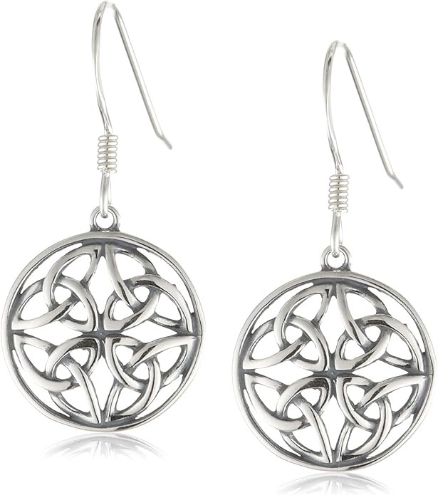 Amazon Essentials Sterling Silver Celtic Knot Round Drop Wire Earrings , (previously Amazon Colle... | Amazon (US)