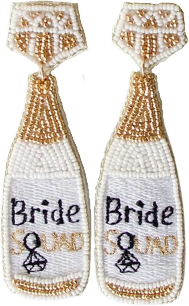 Bride Bottle Earrings, Bridesmaid Beaded Earrings, Amazon Bride, Amazon Finds, Amazon | Amazon (US)