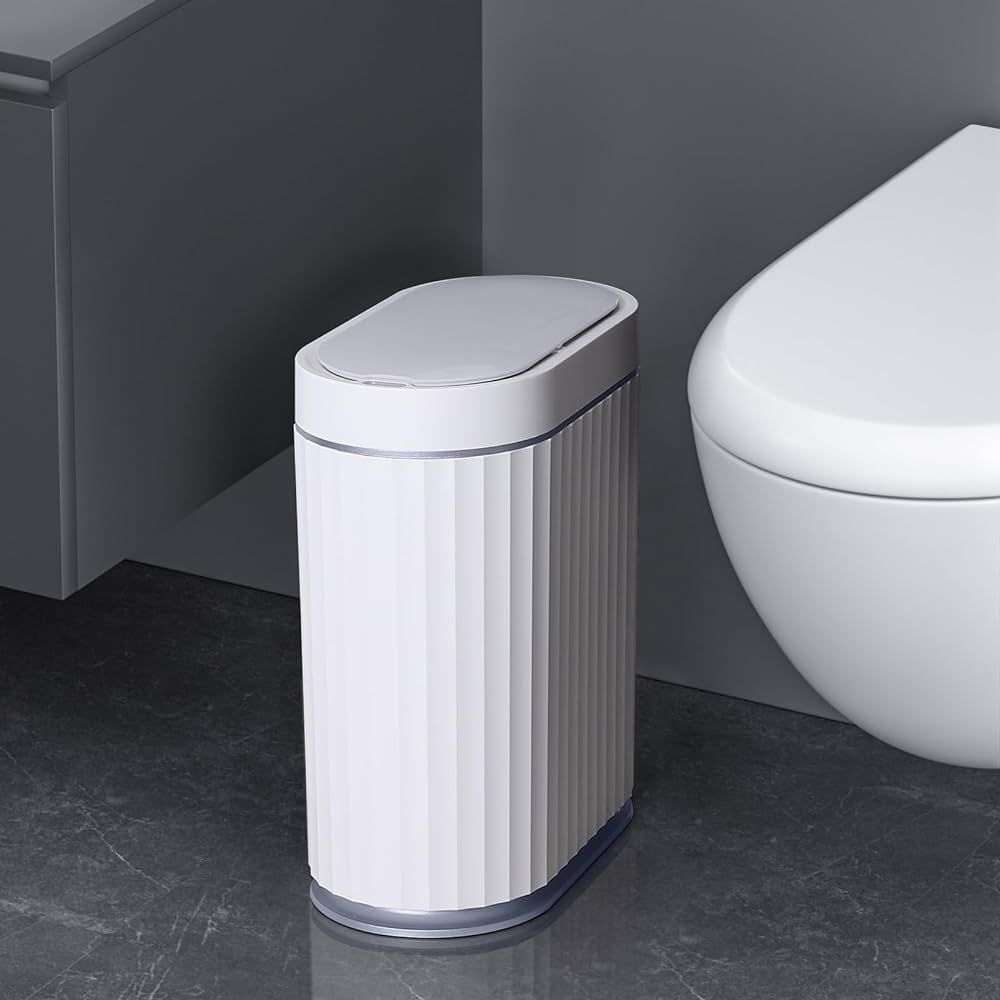 ELPHECO Bathroom Motion Sensor Trash can 2 Gallon Automatic Garbage Can, 9 L Slim Plastic Smart T... | Amazon (US)