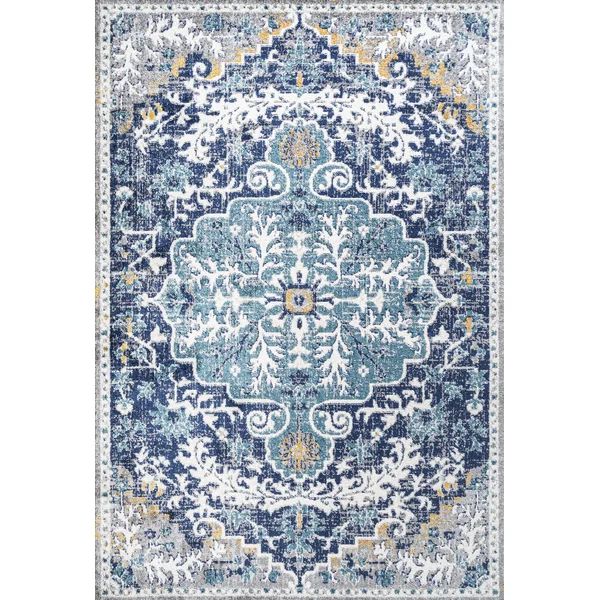 Mahmud Oriental Blue/Navy Area Rug | Wayfair North America