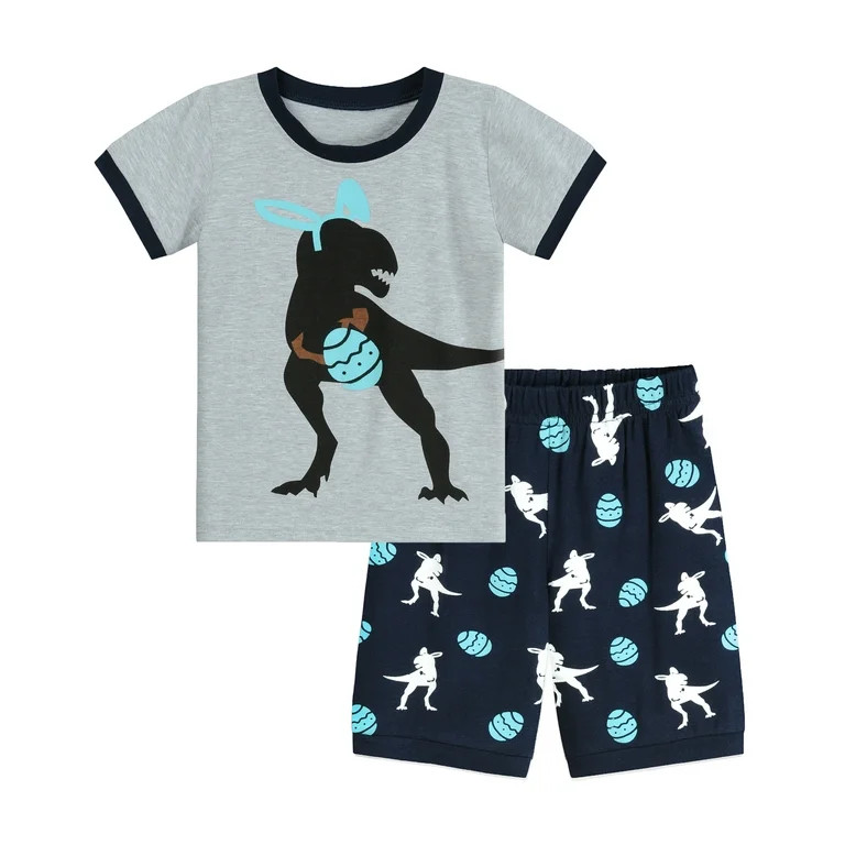 FEDPOP Toddler Boys Pajamas Short for Boy Easter Dinosaur Pajama Sets 3T | Walmart (US)