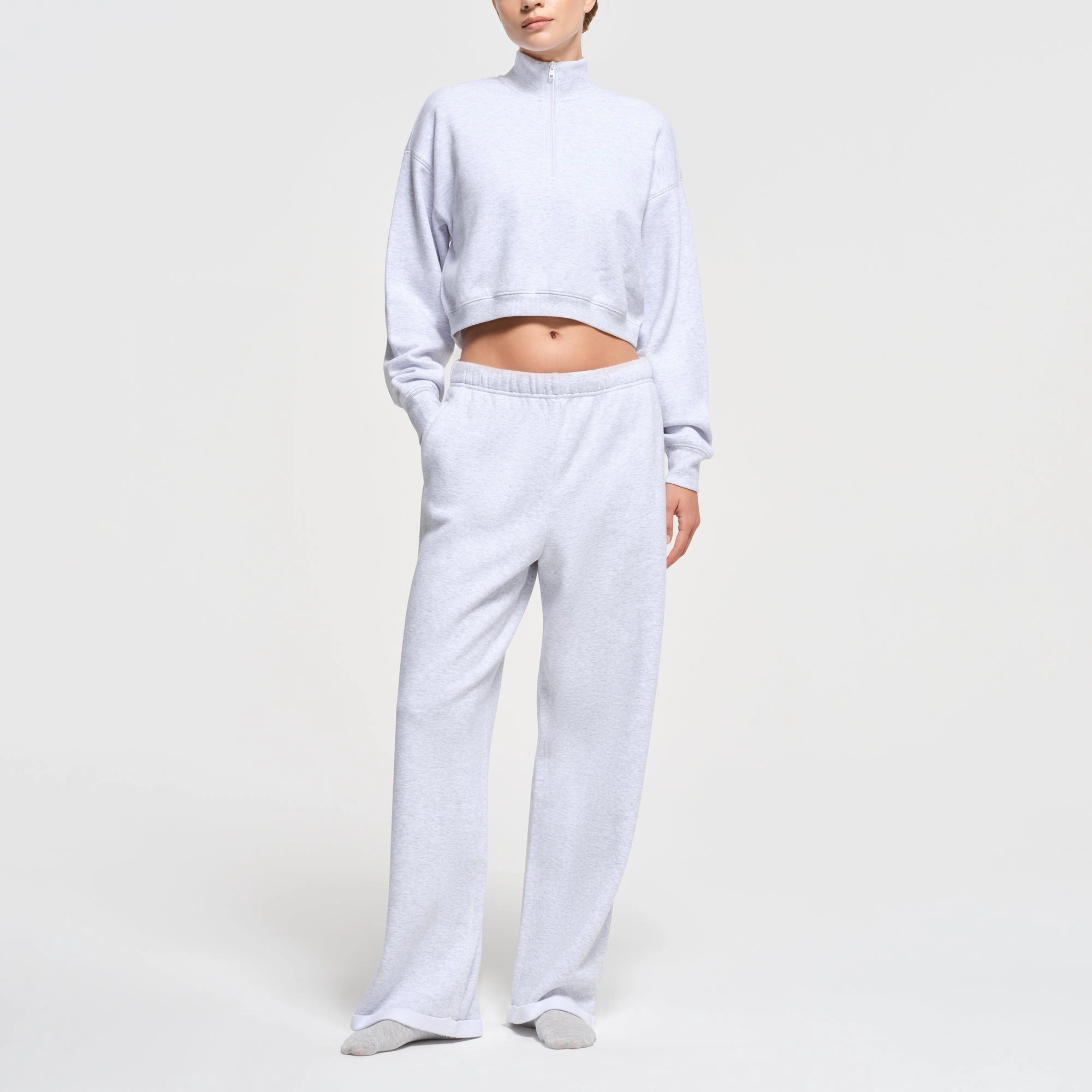 CROPPED HALF ZIP PULLOVER | SKIMS (US)