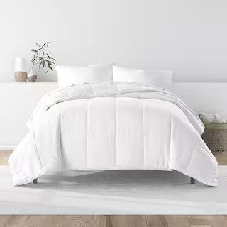 Becky Cameron Performance White Solid Twin Comforter IEH-COMF-TWIN-WH - The Home Depot | The Home Depot