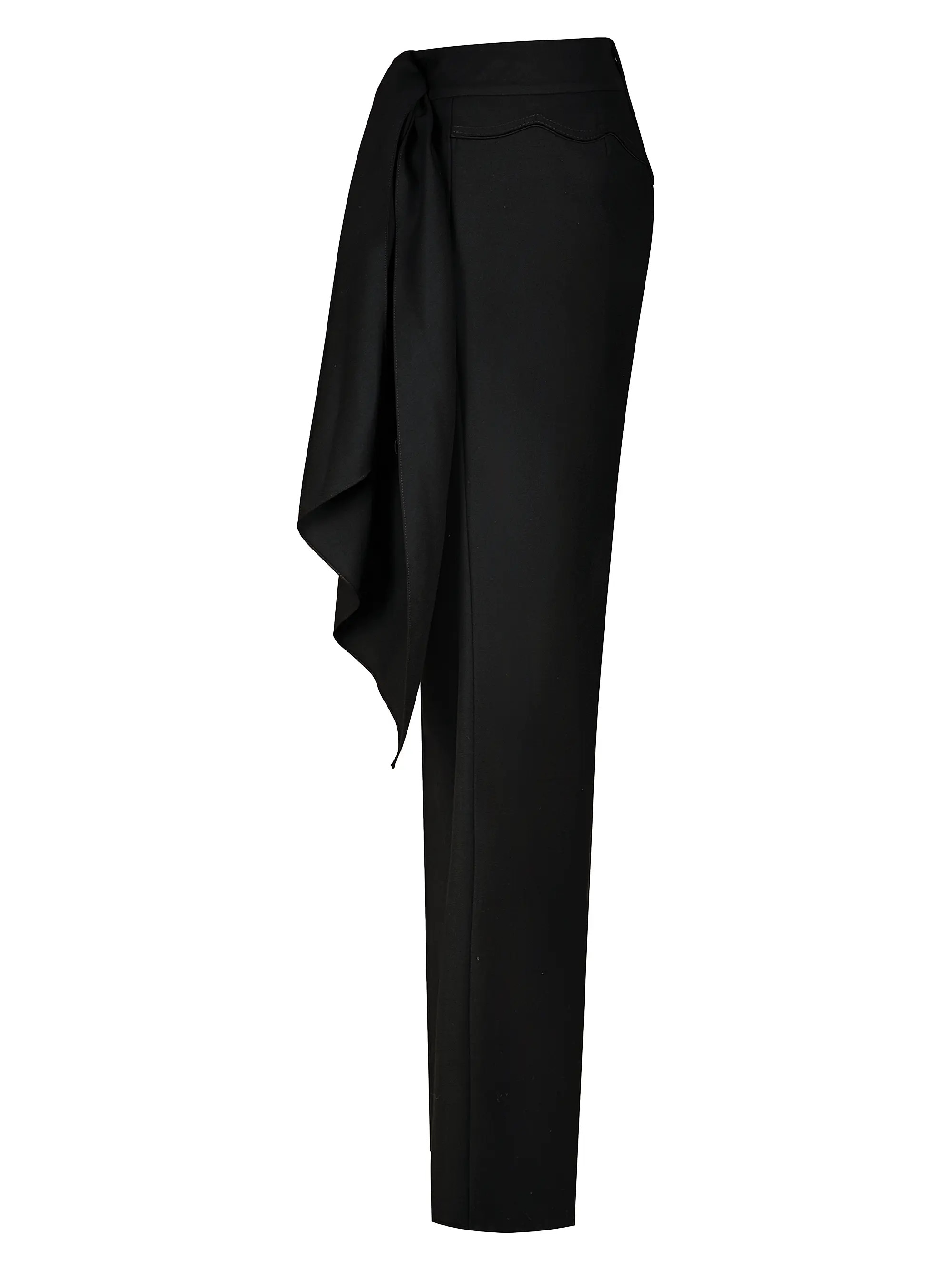 Candelaria Outlaw Draped Wool Relaxed-Fit Pants | Saks Fifth Avenue