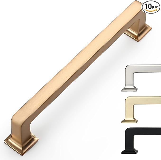 10 Pack 5 Inch Cabinet Handles Champagne Bronze Cabinet Pulls Kitchen Cabinet Hardware Kitchen Ha... | Amazon (US)