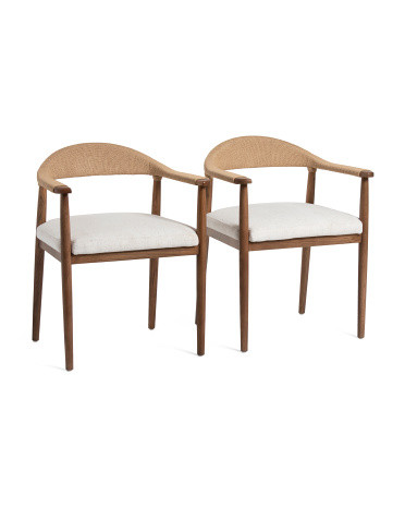 Set Of 2 Anya Solid Oak Dining Chairs | TJ Maxx