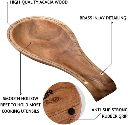 Amazon.com: Folkulture Spoon Rest for Kitchen Counter, Spoon Holder for Stove Top or Countertop, ... | Amazon (US)