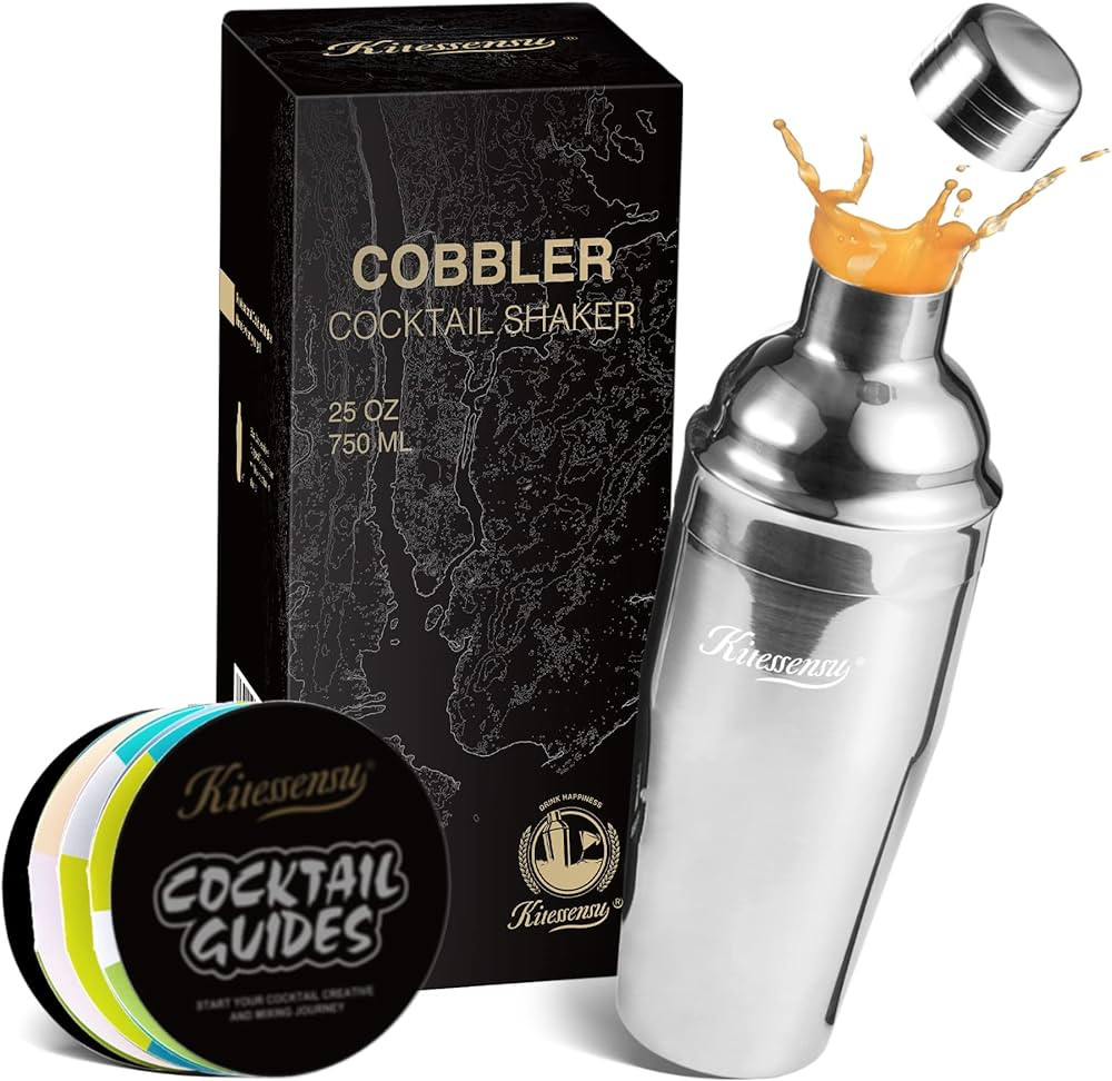 KITESSENSU Cobbler Cocktail Shaker - 24oz Martini Shaker with Strainer - Premium 18/8 Stainless S... | Amazon (US)