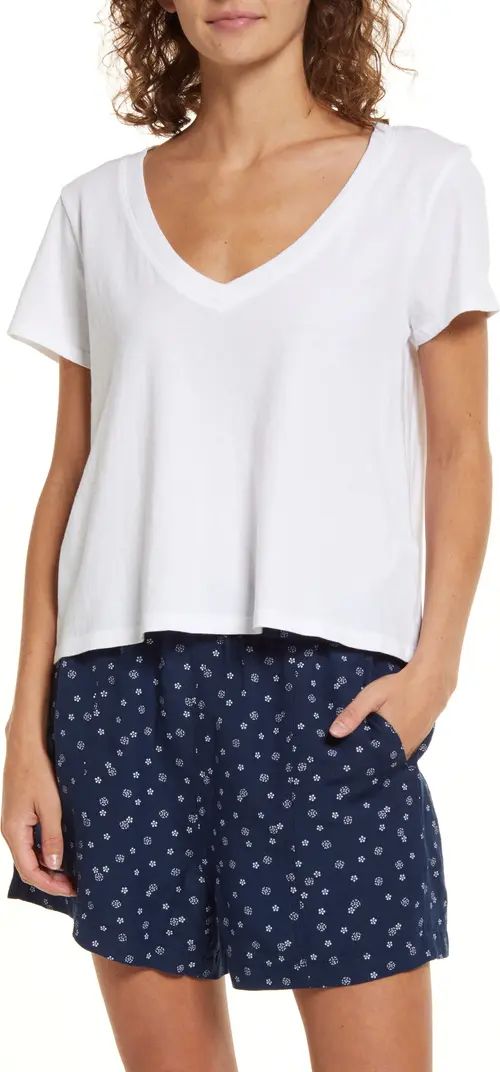 Madewell Softfade Cotton V-Neck Crop T-Shirt | Nordstrom | Nordstrom