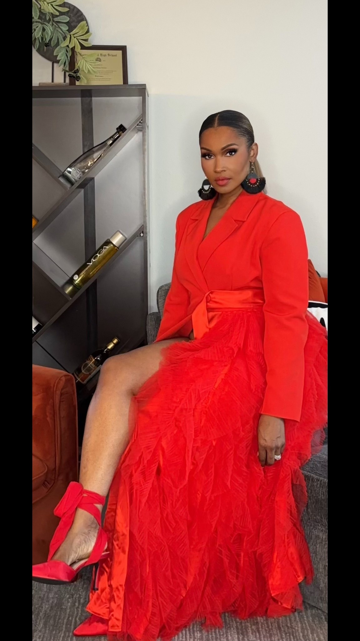 Red tie up Pump 

#LTKTall #LTKHoliday #LTKMidsize