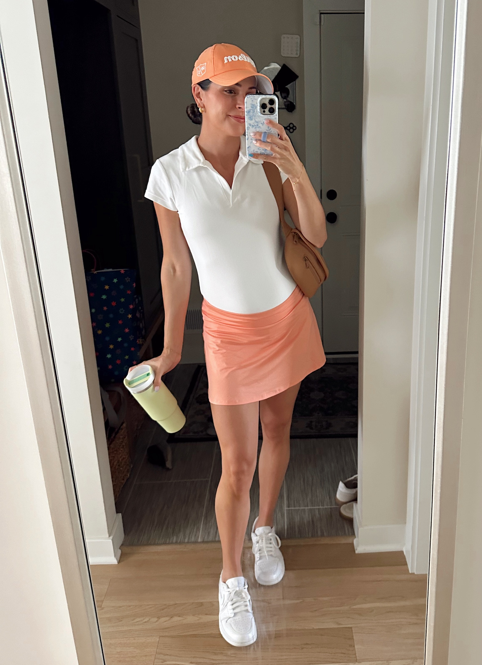 Today’s golf outfit 🍑⛳️ 
Polo: true to size (S) still long enough for my 21 week bump! 
Skort: sized up to a M for pregnancy 
Golf sneakers: tts (comfiest golf shoes ever IMO!) 

#LTKFitness #LTKBump #LTKActive