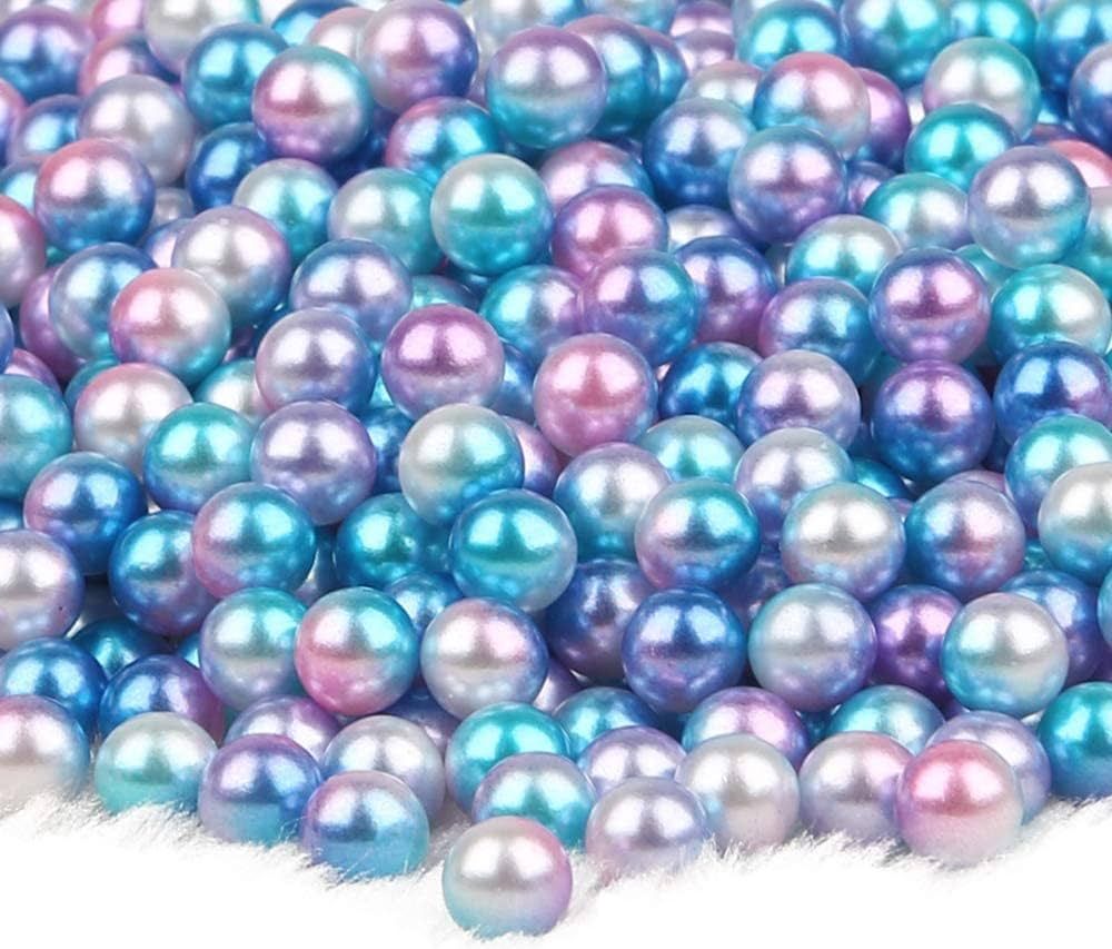 MOMOFULL Undrilled Pearl Beads Assorted Sizes Vase Fillers Loose Bead No Hole for Crafting Decora... | Amazon (US)