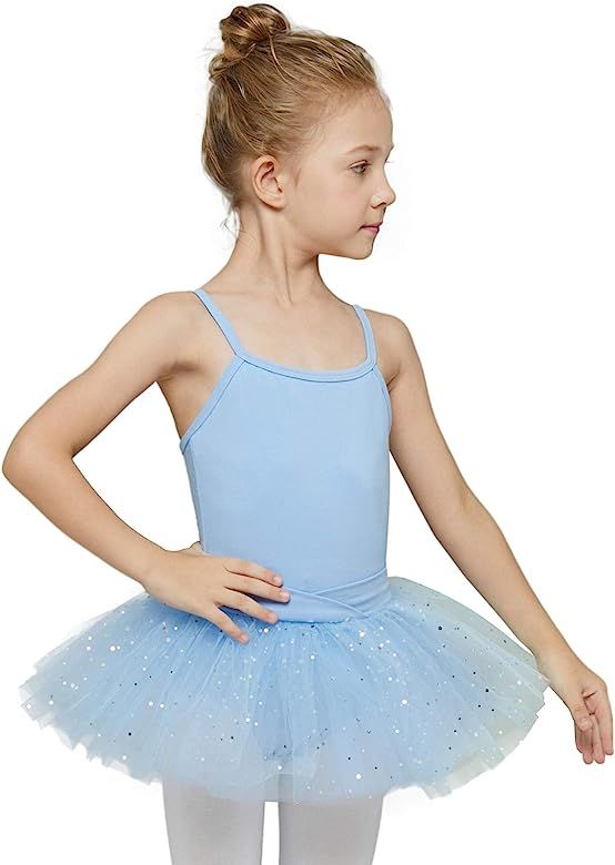 MdnMd Ballerina Outfits Toddler Girls Ballet Tutu Leotard Dance Glitter Camisole Skirted Ballerin... | Amazon (US)