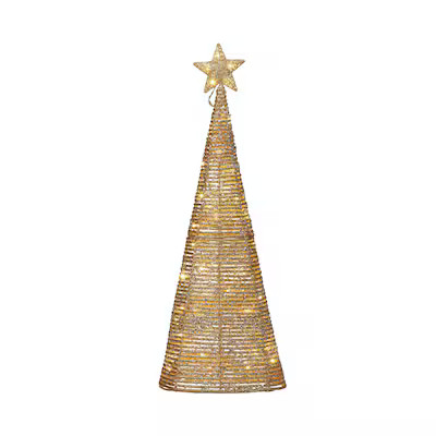 Holiday Living 36-in Freestanding Christmas tree Yard decoration with Clear LED Lights | Lowe's