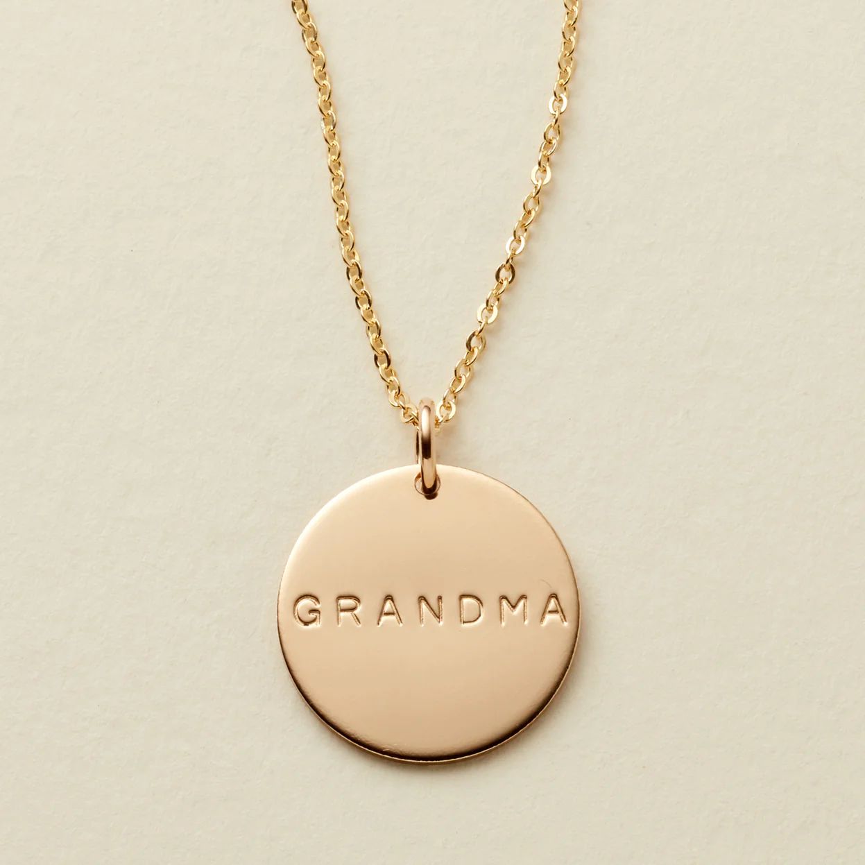 Grandma Disc Necklace - 5/8" | Made by Mary (US)