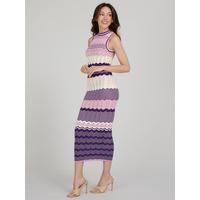 Michelle Keegan Knitted High Neck Midi Dress - Multi | Very (UK)