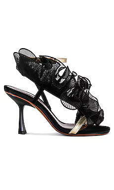 Zimmermann Loie Sandals in Black & Gold from Revolve.com | Revolve Clothing (Global)