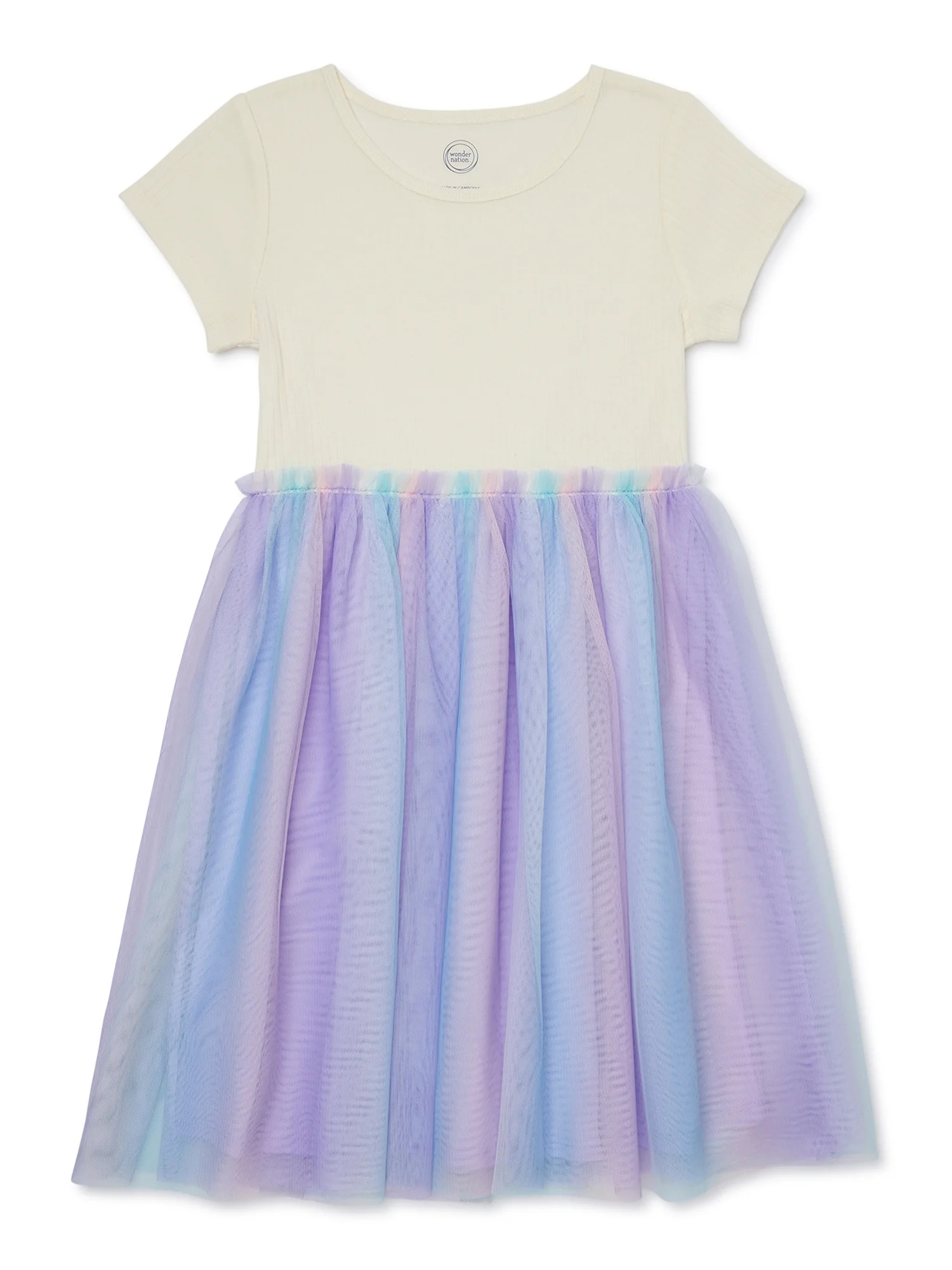 Wonder Nation Girls Short Sleeve Tutu Dress, Sizes 4-18 & Plus | Walmart (US)