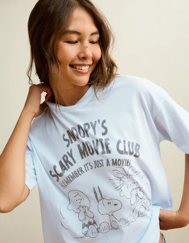 AE Oversized Peanuts Halloween Graphic T-Shirt | American Eagle Outfitters (US & CA)