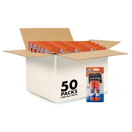 Elmer's Disappearing Purple School Glue Sticks 2 Pack, 6 g, 50 Packs | Walmart (US)