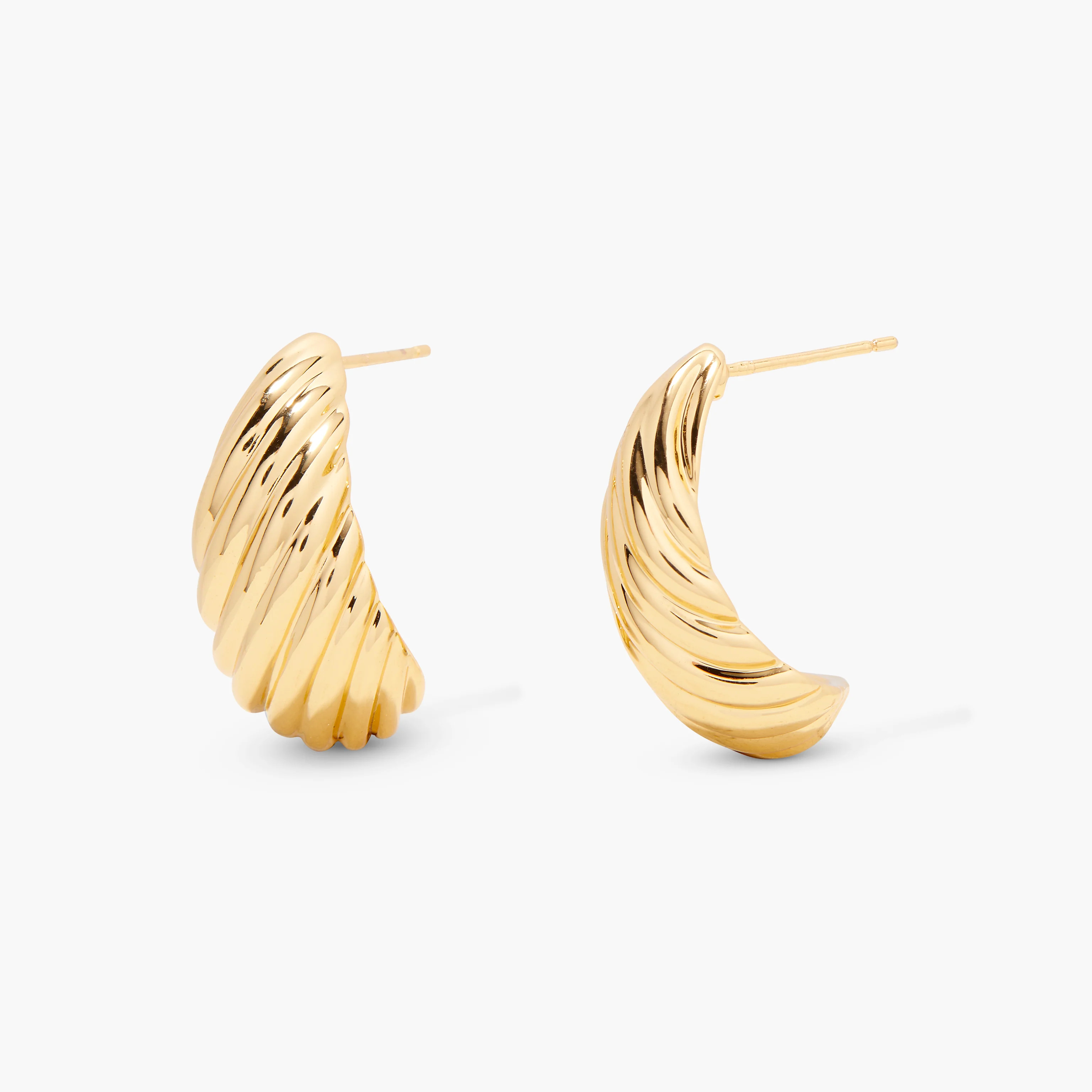 Farrah Ribbed Earrings | Brook and York